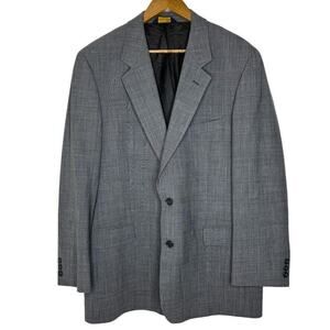 Brooks Brothers Brooksease Gray 2 Button Long Sleeve Blazer Jacket 43 R Men's